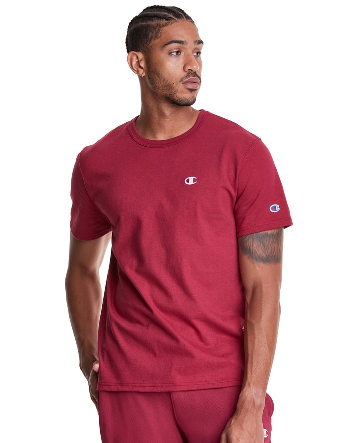 Champion T-Shirt Heren - Rood - Heritage C Logo ( 817654-TKN )